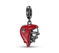 ZUOHUI Breloques en argent sterling S925 for bracelet Pandora - Bijoux gothiques en forme de cœur et de tête de mort, breloques plaquées or noir for femme, cadeaux for sœur, maman, anniversaire, Saint