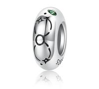 ZUOHUI Breloques en argent sterling S925 plaqué platine for femme, 12 signes du zodiaque, compatibles avec les bracelets et colliers Pandora, Biagi, Troll et Chamilia.(Taurus)