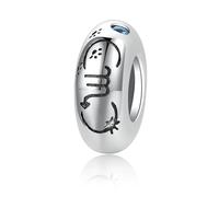 ZUOHUI Breloques en argent sterling S925 plaqué platine for femme, 12 signes du zodiaque, compatibles avec les bracelets et colliers Pandora, Biagi, Troll et Chamilia.(Scorpio)