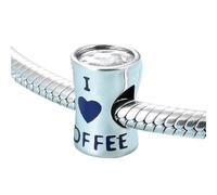ZUOHUI Breloques en argent sterling S925, série Creative Coffee, compatibles avec les bracelets Pandora, Biagi, Troll et Chamilia. Cadeau idéal for porte-clés, colliers et bracelets.(F)