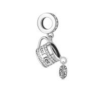ZUOHUI Breloques en argent sterling S925, série Creative Coffee, compatibles avec les bracelets Pandora, Biagi, Troll et Chamilia. Cadeau idéal for porte-clés, colliers et bracelets.(E)