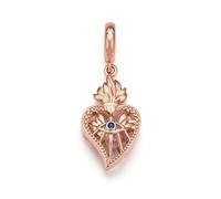 ZUOHUI Breloques en Forme de cœur en Or Rose pour Bracelets Pandora.