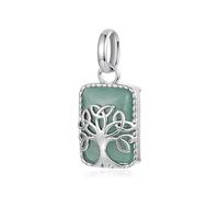 ZUOHUI Breloques en Perles d'aventurine Verte Tree Life for Bracelets Pandora