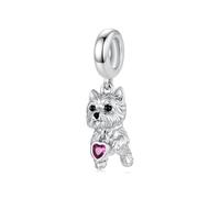 ZUOHUI Breloques en Perles de Chien Westie pour Bracelets Pandora(YIC253)