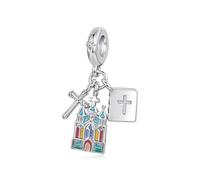 ZUOHUI Breloques en Perles de Croix d'église pour Bracelets Pandora