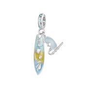 ZUOHUI Breloques Étoile de mer, Coquillage et Planche de surf en argent sterling S925 - Perles pour la création de bijoux DIY, compatibles avec les bracelets Pandora(Surfboard)