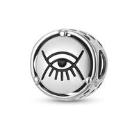 ZUOHUI Breloques Kojo Baiden Mauvais Œil et Symbole Adinkra - Perles en argent sterling 925 for bracelets, colliers et porte-clés, bijoux for femmes (anniversaire, fête des Mères)