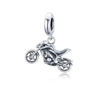 ZUOHUI Breloques pendentif moto en argent sterling 925 for femme, for bracelet Pandora, fabrication de bijoux DIY