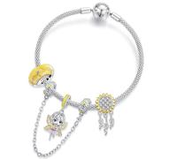 ZUOHUI Breloques tournesol en argent sterling 925 pour bracelet Pandora, collection « Esprit de Lumière », cadeau festif et création de bijoux à faire soi-même.(17CM-set)