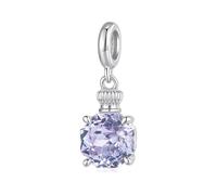 ZUOHUI Charm flacon de parfum violet scintillant en argent sterling 925 - Pendentif de luxe à faire soi-même for bracelets et colliers | Cadeaux élégants for femme, sœur, petite amie (anniversaire, et