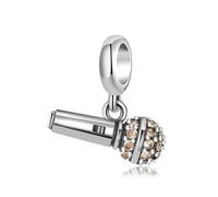 ZUOHUI Charm micro fin en argent sterling 925 Pavé CZ | Convient au bracelet Pandora | Bijoux DIY | Cadeau moderne(PD0507)