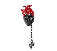ZUOHUI Charme de coeur de puzzle gothique foncé en argent sterling S925 for femmes for la fabrication de bijoux à faire soi-même de bracelets Pandora, perle de puzzle alternative énervée