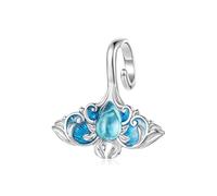 ZUOHUI Charms en argent sterling S925 sur le thème des animaux marins pour la création de bijoux DIY par les femmes vie marine pour bracelets compatibles avec Pandora(Manta BSC1270)