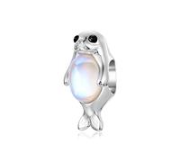 ZUOHUI Charms en argent sterling S925 sur le thème des animaux marins pour la création de bijoux DIY par les femmes vie marine pour bracelets compatibles avec Pandora(Foca BSC1269)