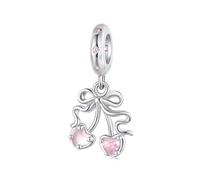 ZUOHUI Pendentif charm en argent sterling S925, série Champagne, compatible avec les bracelets Pandora, Biagi, Troll et Chamilia. Cadeau idéal for porte-clés, colliers et bracelets.(BSC1153)