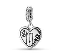ZUOHUI Pendentif en argent sterling 925 for femme, en forme de cœur, orné de 12 constellations, compatible avec un bracelet Pandora.(Virgo)
