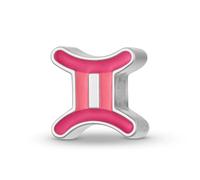 ZUOHUI Pendentif en argent sterling 925 for femme, orné de 12 perles colorées en forme de goutte d'huile, représentant des constellations, compatible avec un bracelet Pandora.(Gemini)