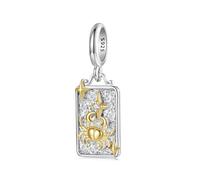 ZUOHUI Pendentif femme en argent sterling 925 avec 12 signes du zodiaque for la création de bijoux - Accessoires de perles uniques for bracelets et colliers | Cadeau idéal for un anniversaire, la fête