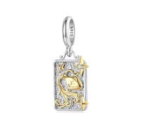 ZUOHUI Pendentif femme en argent sterling 925 avec 12 signes du zodiaque for la création de bijoux - Accessoires de perles uniques for bracelets et colliers for un anniversaire, la fête