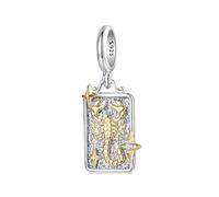 ZUOHUI Pendentif femme en argent sterling 925 avec 12 signes du zodiaque for la création de bijoux - Accessoires de perles uniques for bracelets et colliers for un anniversaire, la fête