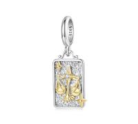 ZUOHUI Pendentif femme en argent sterling 925 avec 12 signes du zodiaque for la création de bijoux - Accessoires de perles uniques for bracelets et colliers for un anniversaire, la fête