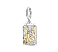 ZUOHUI Pendentif femme en argent sterling 925 avec 12 signes du zodiaque for la création de bijoux - Accessoires de perles uniques for bracelets et colliers for un anniversaire, la fête