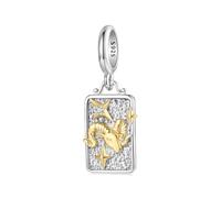 ZUOHUI Pendentif femme en argent sterling 925 avec 12 signes du zodiaque for la création de bijoux - Accessoires de perles uniques for bracelets et colliers | Cadeau idéal for un anniversaire, la fête