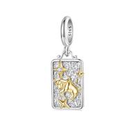 ZUOHUI Pendentif femme en argent sterling 925 avec 12 signes du zodiaque for la création de bijoux - Accessoires de perles uniques for bracelets et colliers for un anniversaire, la fête