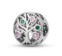 ZUOHUI Perle Charm Arbre de Vie Openwork CZ 925 Argent for Pandora