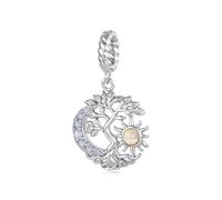 ZUOHUI Perle Charm Arbre de Vie Plaqué Cuivre for Pandora Bracelet DIY