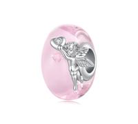 ZUOHUI Perle Charm Cœur Ange plaqué cuivre for Pandora Bracelet DIY