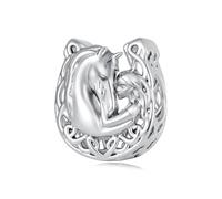 ZUOHUI Perle Charm Fille Cheval Plaqué Cuivre for Pandora Bracelet DIY