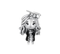 ZUOHUI Perle Charm Fille Diplômée plaqué cuivre for Pandora Bracelet DIY
