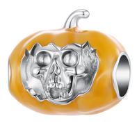 ZUOHUI Perle Charm Halloween Cuivre plaqué or noir for Pandora | Set de Perles compatible avec Troll Biagi Chamilia Bracelet Araignée Citrouille Lumineuses Bijouterie Cadeau for Elle