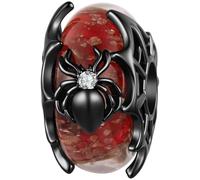 ZUOHUI Perle Charm Halloween Cuivre plaqué or noir for Pandora | Set de Perles compatible avec Troll Biagi Chamilia Bracelet Araignée Citrouille Lumineuses Bijouterie Cadeau for Elle