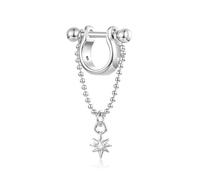 ZUOHUI Perle d'espacement étoile en argent sterling S925 for la fabrication de bijoux, breloque explosion d'étoile for bracelets compatibles Pandora, cadeau d'anniversaire DIY for femme