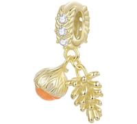 ZUOHUI Perles Charm Argent Sterligne Cône Pin Papillon Automne for Pandora | Compatible avec les bracelets Troll, Biagi et Chamilia Cadeau pour elle Fournitures de bijouterie