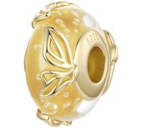 ZUOHUI Perles Charm Argent Sterligne Cône Pin Papillon Automne for Pandora | Compatible avec les bracelets Troll, Biagi et Chamilia Cadeau pour elle Fournitures de bijouterie