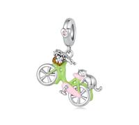ZUOHUI Perles Charm Chat Bus Rose Plaqué Cuivre for Pandora Bracelet DIY