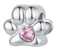 ZUOHUI Perles Charm Étoile Patte 925 Argent Sterligne for Pandora | Compatible avec Troll Biagi Chamilia Bracelet Trèfle Cœur DIY Fournitures Bijouterie Cadeau Elle Saint Valentin