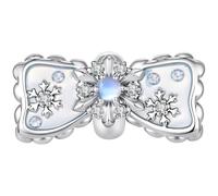 ZUOHUI Perles Charme Flocon de Neige Verre Cuivre Plaqué for Pandora | Compatible avec Troll Biagi Chamilia Bracelet DIY Fabrication Bijoux Cadeau for Femmes Pendentif Pendant Noël