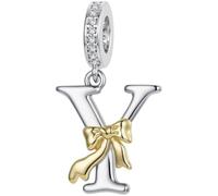 ZUOHUI Perles Charme Lettre Arc en Cuivre Plaqué for Bracelet Pandora