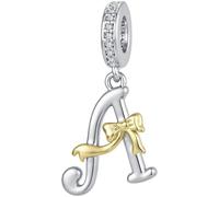 ZUOHUI Perles Charme Lettre Arc en Cuivre Plaqué for Bracelet Pandora