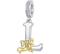 ZUOHUI Perles Charme Lettre Arc en Cuivre Plaqué for Bracelet Pandora