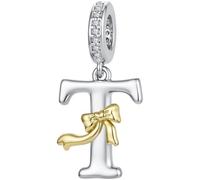 ZUOHUI Perles Charme Lettre Arc en Cuivre Plaqué for Bracelet Pandora