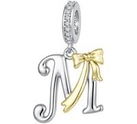 ZUOHUI Perles Charme Lettre Arc en Cuivre Plaqué for Bracelet Pandora