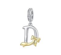 ZUOHUI Perles Charme Lettre Arc en Cuivre Plaqué for Bracelet Pandora