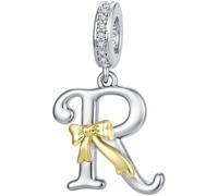 ZUOHUI Perles Charme Lettre Arc en Cuivre Plaqué for Bracelet Pandora