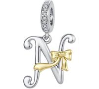 ZUOHUI Perles Charme Lettre Arc en Cuivre Plaqué for Bracelet Pandora