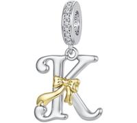 ZUOHUI Perles Charme Lettre Arc en Cuivre Plaqué for Bracelet Pandora